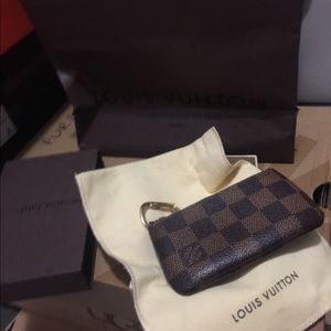 LV Louis Vuitton key pouch damier ebene coin